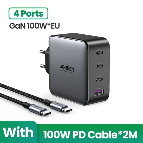 UGREEN USB Charger 100W GaN Charger for Macbook tablet Fast Charging for  iPhone